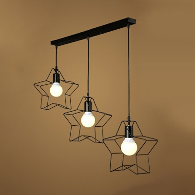 Industrial Bulb Shape Hanging Lamp Kit Suspension Pendant Light for Living Room