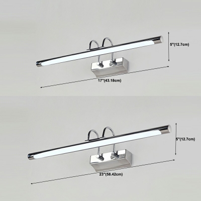 Minimalistic Swing Arm Led Bathroom Lighting Stainless Steel Led Lights for Vanity Mirror