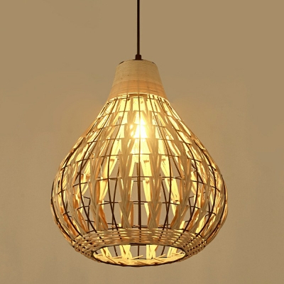 Yellow Globe Pendant Lighting Fixtures Modern Style Vine 1-Light Hanging Ceiling Light