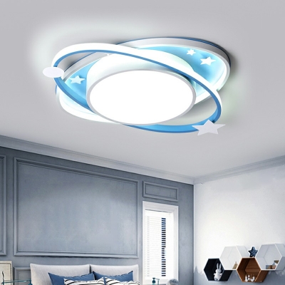 Flush Mount Ceiling Light Fixture Modern Nordic Style Close to Ceiling Lamp for Kid's Room