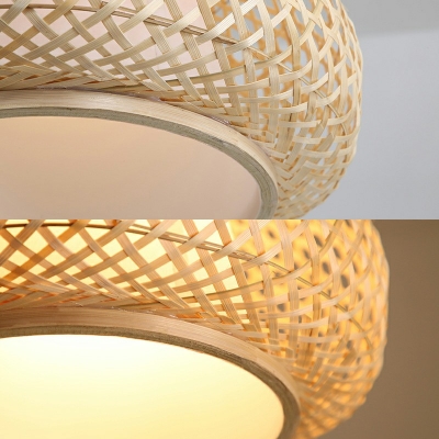 Half-Circle Shade Ceiling Pendant Light Modern Style Vine 1 Light Ceiling Pendant Lamp in Brown