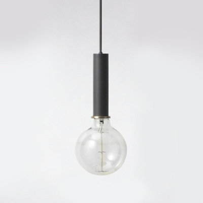 1 Light Drop Pendant Industrial Bulb Shape Hanging Pendant Light for Living Room