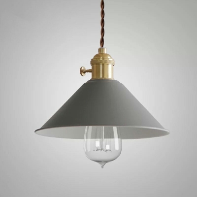 1 Light Pendant Lighting Modern Style Metal Hanging Light Kit for Living Room