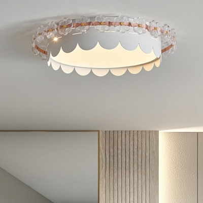 Third Gear Led Flush Mount Ceiling Light Fixtures Modern Macaron Close to Ceiling Lamp for Bedroom