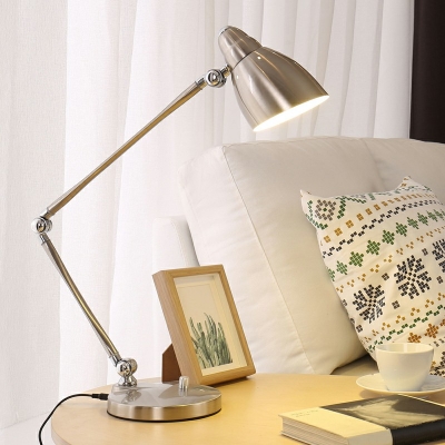Metal Conical Table Light Modern Metal 1 Head Desk Light for Bedroom Bedside