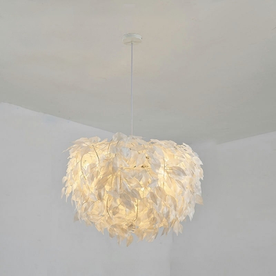 White Hanging Ceiling Lights Modern Elegant Chandelier Lighting Fixtures for Living Room