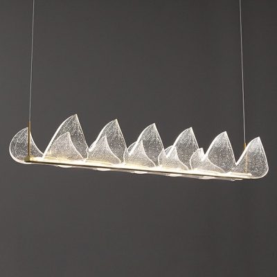 1-Light Island Ceiling Light Minimalism Style Geometric Shape Metal Chandelier Lighting Fixtures