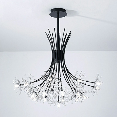13-Light Hanging Ceiling Light Contemporary Style Branch Shape Metal Suspension Pendant