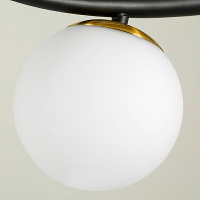 4-Light Island Ceiling Lights Contemporary Style Ball Shape Metal Pendant Lighting