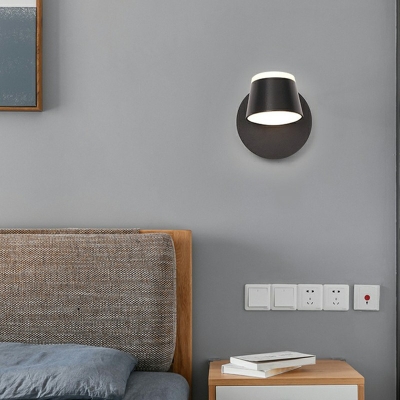 Designer Cylindrical Wall Mounted Light Fixture Metallic Wall Light Sconces