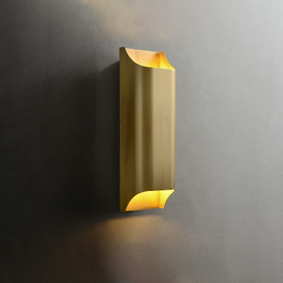 Gold Metal Wall Mounted Lamps Flush Mount Wall Sconce for Bedroom