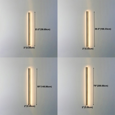 Linear Wall Mounted Lights 1 Light Warm Light Wall Sconce Lighting for Bedroom