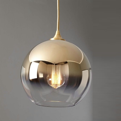 Minimalism Spherical Pendant Ceiling Lights Mirror Glass Hanging Pendant Lights