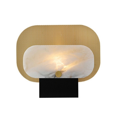 1 Light Oval Shape Modern Led Lamp Stone Bedroom Table Lamps For Living Room