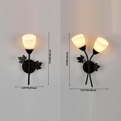 Wall Light Fixture Modern Style Glass Wall Sconce For Living Room