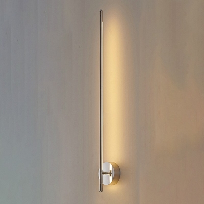 Art Deco Warm Light Linear Wall Lighting Fixtures Stainless Steel Wall Mount Light Fixture