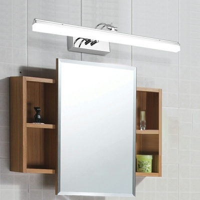 Contemporary Swing Arm Led Bathroom Lighting Stainless Steel Led Lights for Vanity Mirror