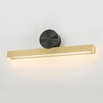 Postmodern Minimalist LED Line Wall Lamp Copper Metal Wall Light For Slepping Room