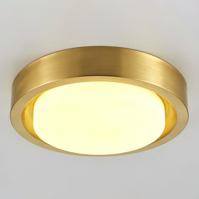 1-Light Flush Mount Lights Traditional Style Round Shape Metal Warm Light Ceiling Mounted Fixture