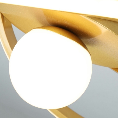 2-Light Semi Flush Mount Light Modernist Style Strip Shape Metal Ceiling Mounted Fixture