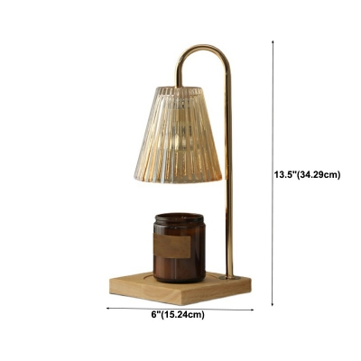 Contemporary Style 1 Light Nightstand Lamp Glass Table Lamp for Sleeping Room (Without Aromatherapy Candles)