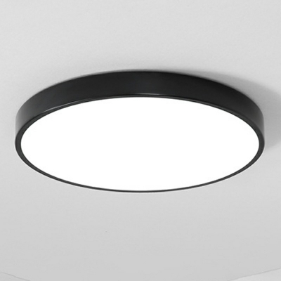 Macaron Black and White Flush Mount Light Fixtures Metal Flush Mount Ceiling Lamp