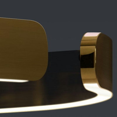 Metal Round Suspended Lighting Fixture LED Modern Chandelier Pendant Light for Living Room