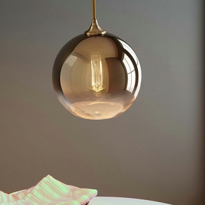 Minimalism Spherical Pendant Ceiling Lights Mirror Glass Hanging Pendant Lights