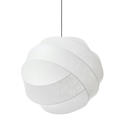 Modern Style Orbit Hanging Pendant Lights Silk 1-Light Hanging Lamp Kit in White