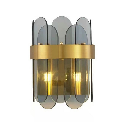 Wall Mounted Lamps 2 Head Metal Flush Mount Wall Sconce for Bedroom