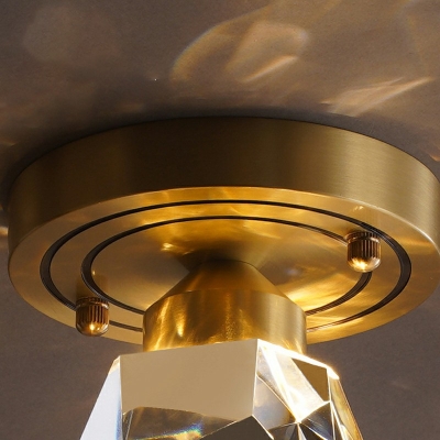 1-Light Flush Mount Lighting Minimalist Style Globe Shape Metal Third Gear Ceiling Mounted Fixture
