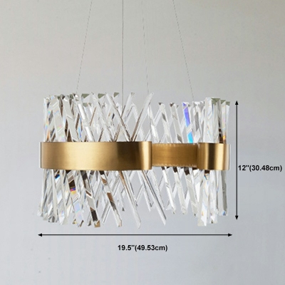 1-Light Pendant Ceiling Lights Simplicity Style Circle Shape Metal Third Gear Light Chandelier Lighting