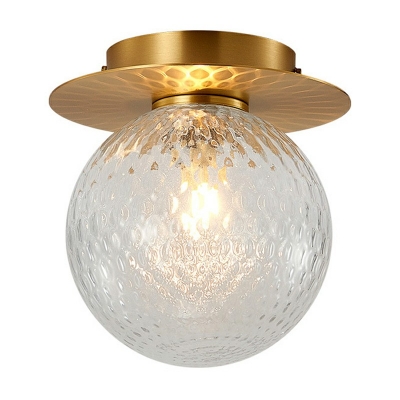 6-Light Flush Chandelier Traditional Style Globe Shape Metal Ceiling Mounted Fixture