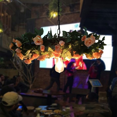 Industrial With Plants Drop Pendant Simple Suspension Pendant for Dining Bar