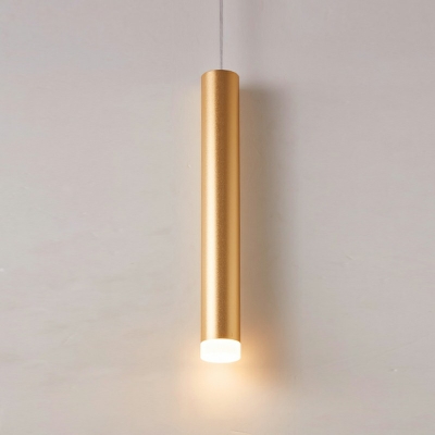 Metal Tall-Scale Down Lighting Pendant Modern Style 1-Light Hanging Ceiling Light in Gold