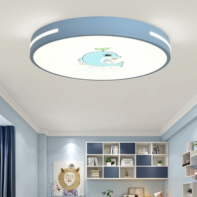 Modern Round Flush Mount Light LED Ceiling Mount Lighting with Acrylic Shade