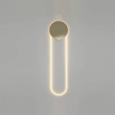 Ring Shape Wall Light Sconce LED 1 Light Wall Mounted Light Fixture for Living Room, Warm Light