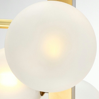7-Light Island Pendants Modern Style Ball Shape Metal Hanging Lamp Kit