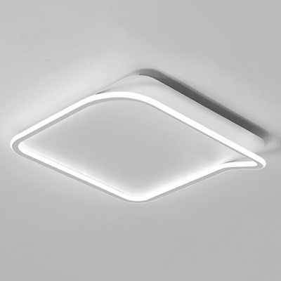 Aluminum Geometry Flush Mount Ceiling Light LED Lighting in White
