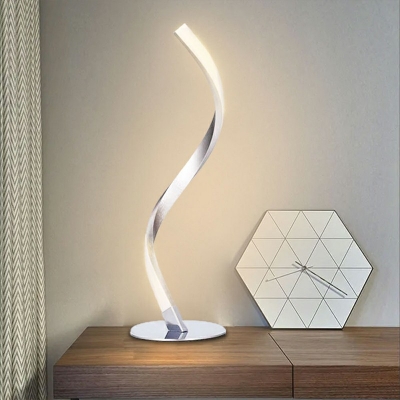 Modern Led Table Lamps Acrylic Shade Nightstand Lamps for Bedroom