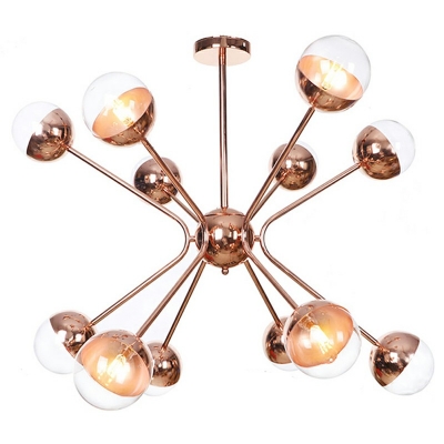Modern Sputnik Chandelier Lighting Fixtures Metal Suspension Pendant Light for Living Room