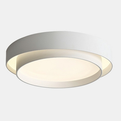 Acrylic Round Flush Mount Ceiling Light Contemporary Style LED Lighting in White