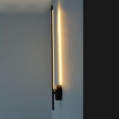 Art Deco Warm Light Linear Wall Lighting Fixtures Stainless Steel Wall Mount Light Fixture