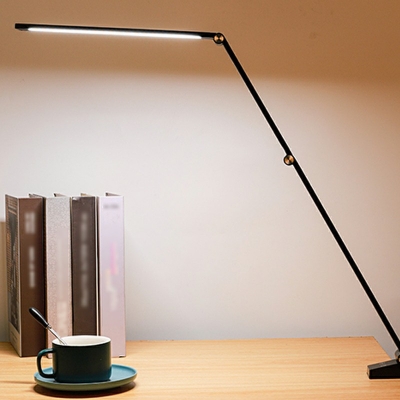 Contemporary Third Gear Slim Line Reading Book Light Acrylic and Metal Night Table Lamps
