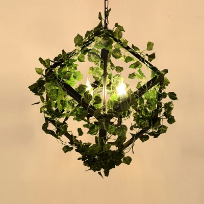 Industrial With Plants Hanging Light Kit Suspension Pendant Light for Dining Room