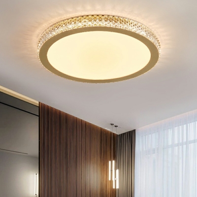 LED Flush Mount Ceiling Lighting Fixture Modern Minimalist Round Close to Ceiling Lamp for Bedroom