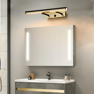 Minimalistic Swing Arm Natural Light Bathroom Lighting Stainless Steel Led Lights for Vanity Mirror