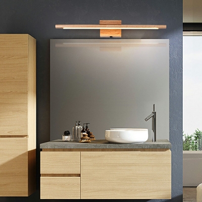 Vanity Lighting Modern Style Wood Wall Vanity Sconce for Bathroom Warm Light