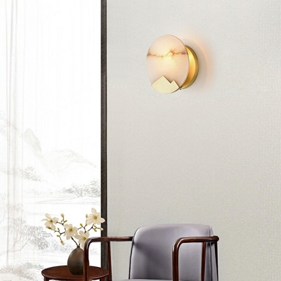 Wall Mounted Lamps Gold Metal Flush Mount Wall Sconce for Bedroom