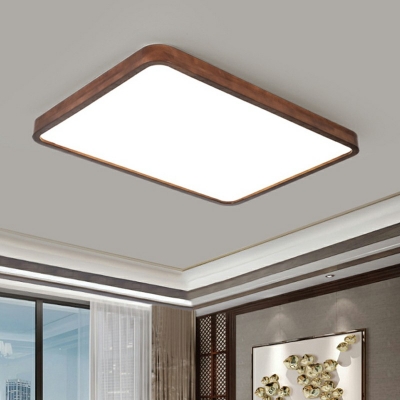 Wooden Flush Mount Ceiling Light Contemporary Style LED Lighting